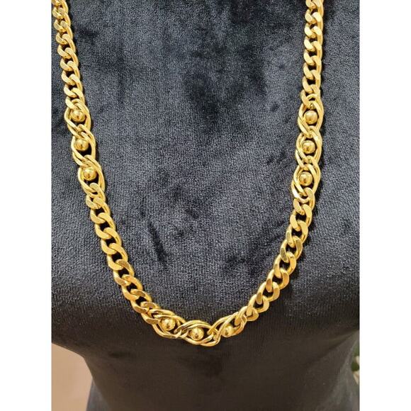 Women's Gold Plated Chain Link Greek Long Fashion Necklace - Picture 7 of 11